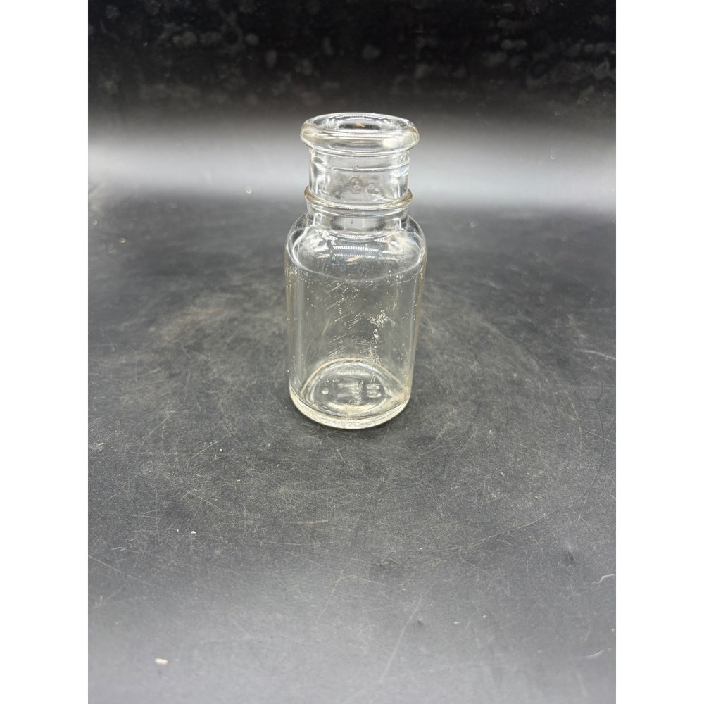 Vintage Owens-Illinois Clear Glass Apothecary Bottle Wide Mouth Medicine Jar